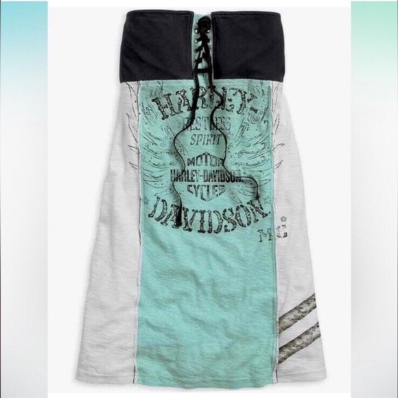 NEW harley davidson strapless summer dress size small - Picture 1 of 5